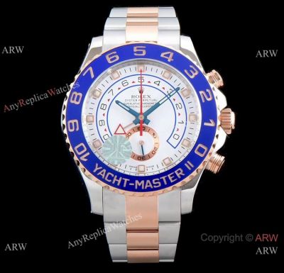 JF Factory Copy Rolex Yachtmaster II Rose Gold 44MM Watch - Swiss YMII